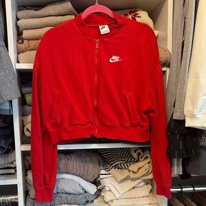 Nike Women's Vibrant Red Bomber Jacket